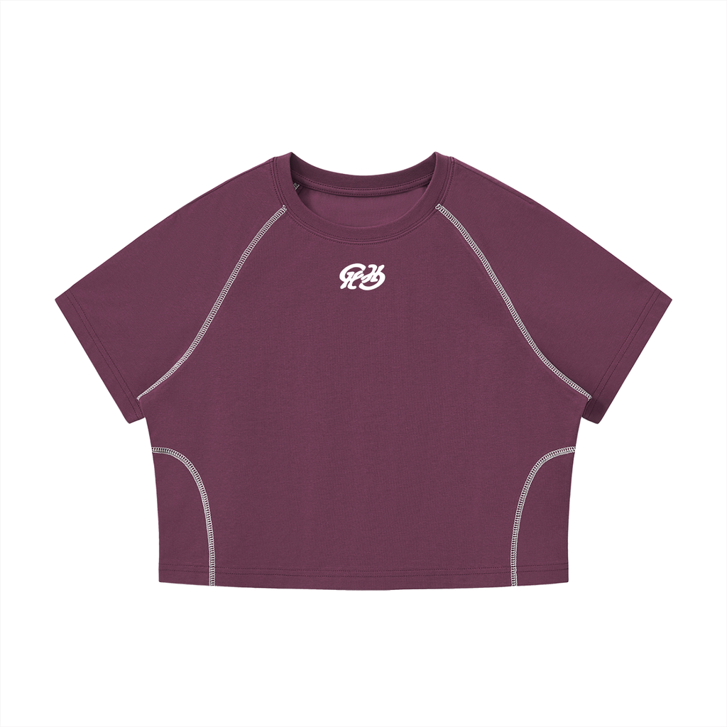Chronicle Hill Stitch Raglan Cropped T-Shirt