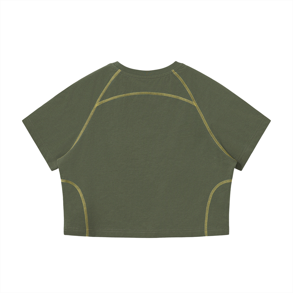 Chronicle Hill Stitch Raglan Cropped T-Shirt